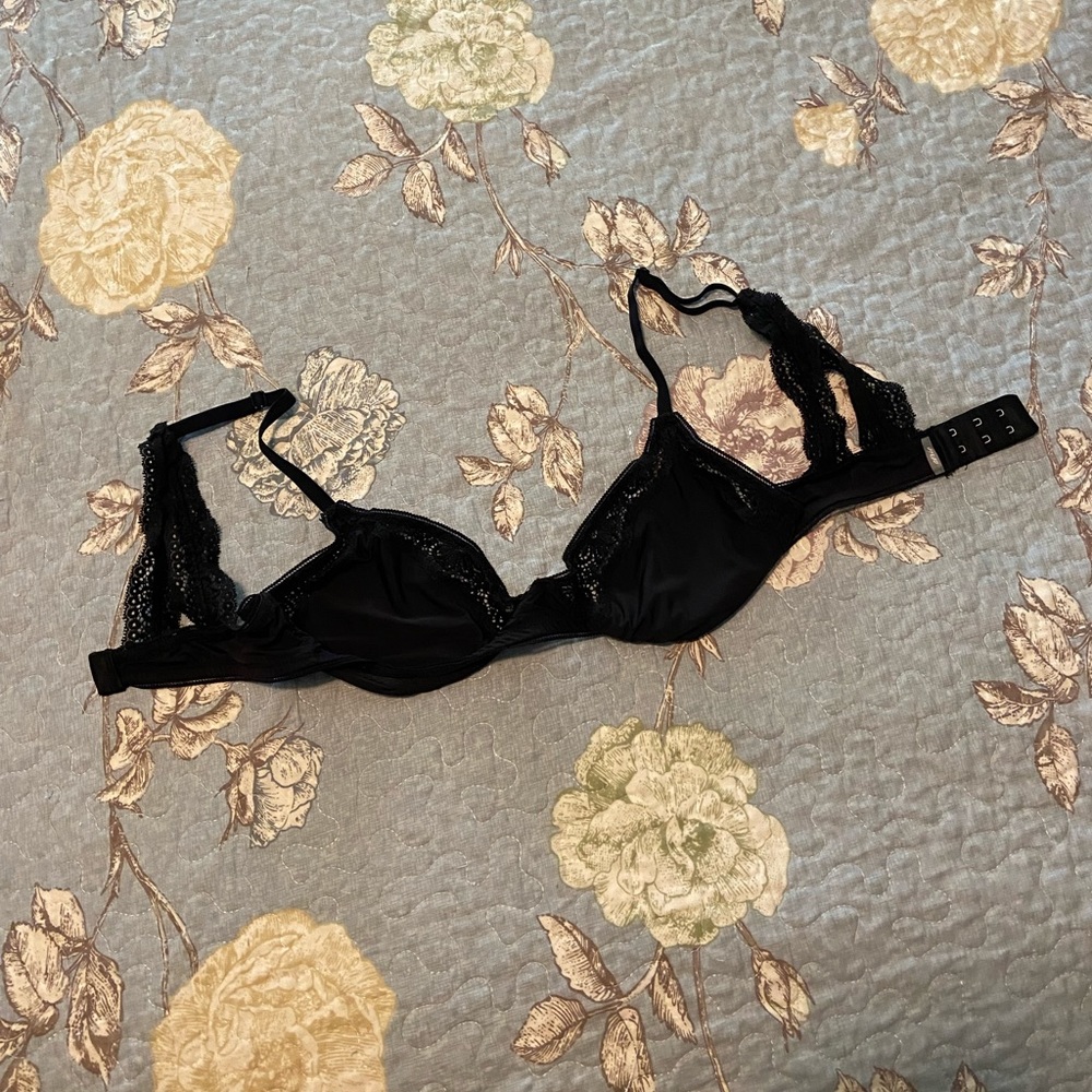 aerie black lace bralette